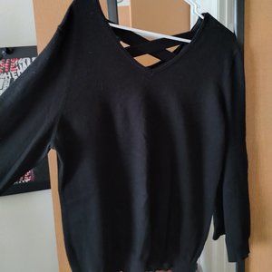 Love X Ellie from Stitchfix sexy criss cross black sweater